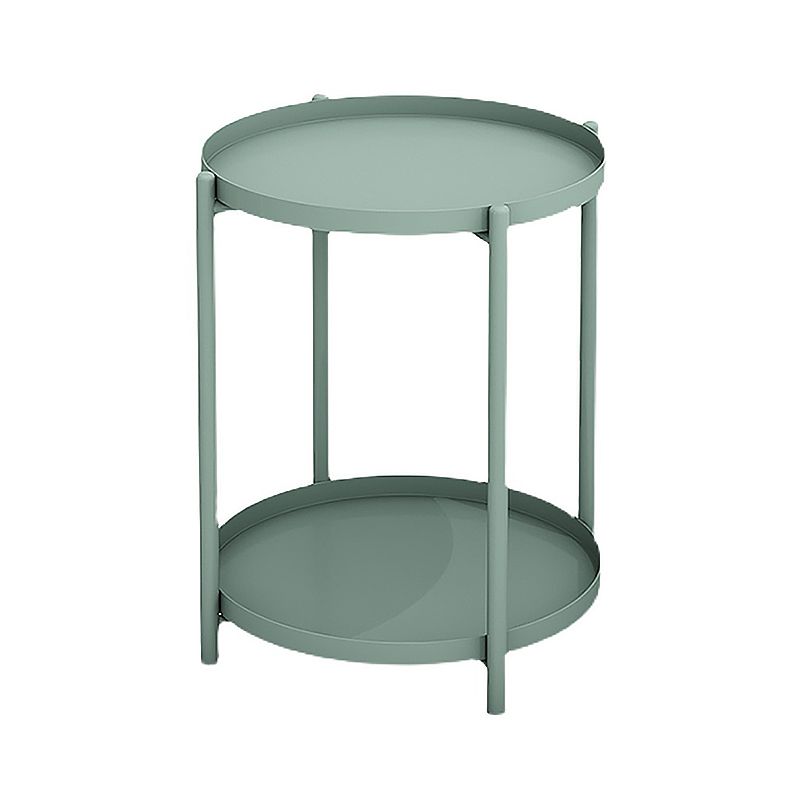 Round Metal Table Plate 4 Legs Base Tray Table Top Side Table