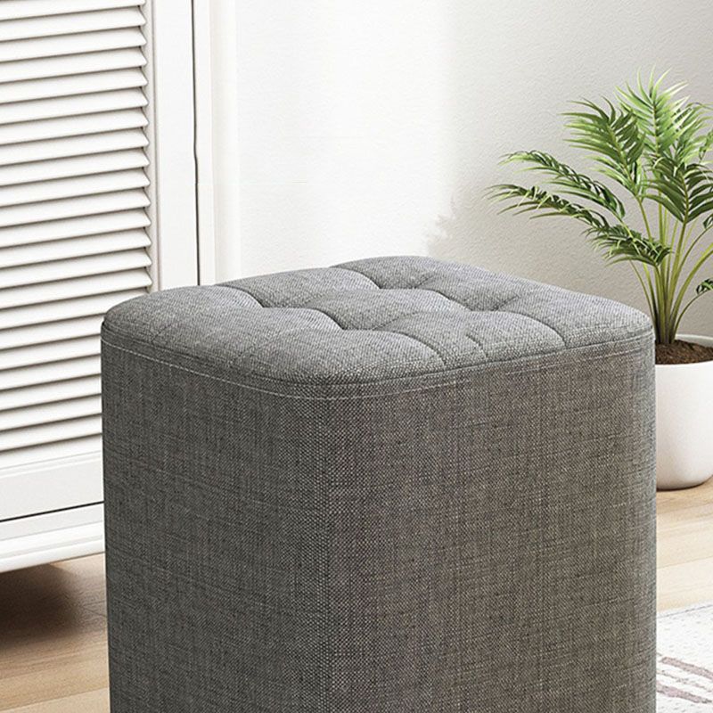 Solid Color Fabric Standard Stool Modern Simple Square Upholstered Stool Clearhalo 'furn' 'furn_ottomans_poufs' 'Furniture' 'Living Room Furniture' 'Ottomans & Poufs' 'ottomans_poufs' 1200x1200_f8c7ce3f-2caa-4692-9714-6608f65b7c40