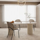 Slate and Metal Table Glam Style Simple Home Oval Dining Table