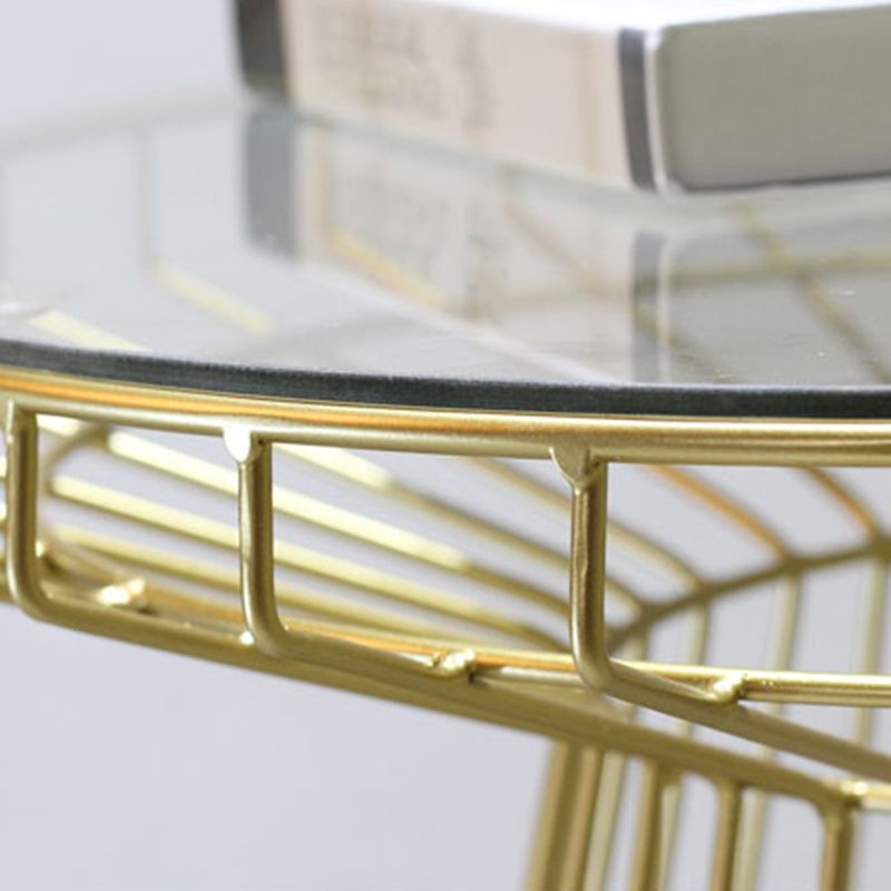 Mesa redonda de vidrio de estilo moderno dié Dia de 19.7 pulgadas