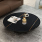 13.7"H Modern Metal Abstract Glass/slate Round Top Coffee Table Clearhalo 'Coffee & Accent Tables' 'Coffee Tables' 'coffee_tables' 'furn' 'furn_coffee_tables' 'Furniture' 'furniture_coffee_tables' 'Living Room Furniture' 1200x1200_f8c9e4bc-34e2-41d2-8478-e1b59912deaf