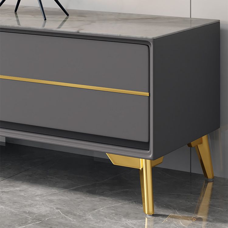 Console télévisée scandinave armoire télévisée à domicile en pierre enthousiaste avec tiroirs glide