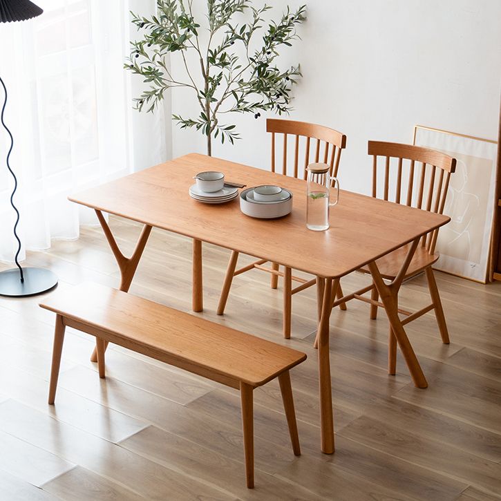 Modern Style Rectangle 4-foot Home Furniture Solid Wood Dining Room Collection Clearhalo ' dining_table' 'Dining Tables & Seating' 'Dining Tables' 'furn' 'furn_dining_table' 'Furniture' 'furniture_dining_table' 'Kitchen & Dining Furniture' 'kitchen&dining_furn' 'kitchen' 'kitchen_dining_table' 1200x1200_f8ca7e9c-2c94-4a2d-bb2e-8bb18a622f41
