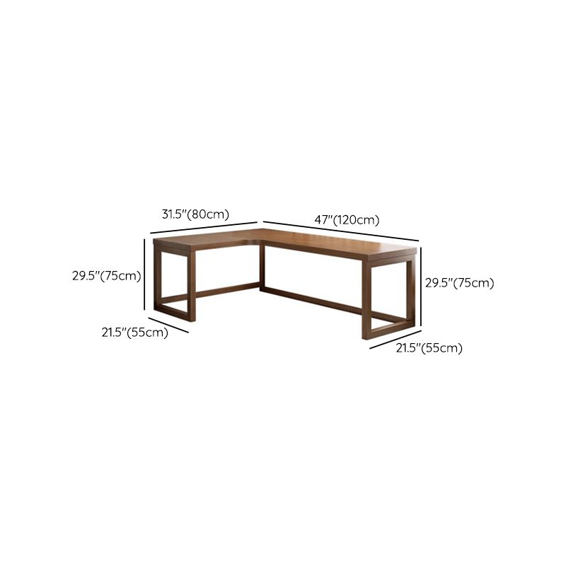Modern Solid Wood Corner Writing Desk Sled Base 29.53-inch Tall Office Desk Clearhalo 'furn' 'furn_office_desk' 'Furniture' 'Office Desks' 'Office Furniture' 'office_desk' 1200x1200_f8cad212-d522-4de4-be45-7ba0fcdbb9b3