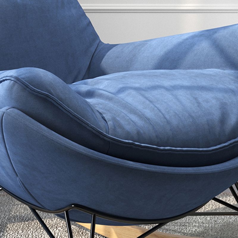 Contemporary Upholstered Rocker Chair Metal Frame Spindle Rocker Chair for Living Room Clearhalo 'Chairs & Seating' 'furn' 'furn_rocking_chairs' 'Furniture' 'Living Room Furniture' 'Rocking Chairs' 'rocking_chairs' 1200x1200_f8ce29c6-47ec-4f3c-92b4-b1c84f4ca020