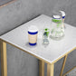 Gold Metal Pub Table Set for Small Places Glam Faux Leather 1/3/5 Pieces Bar Set Clearhalo 'Bar Furniture' 'furn' 'furn_home_bar_bar_sets' 'Furniture' 'Home Bars & Bar Sets' 'home_bar_bar_sets' 'Kitchen & Dining Furniture' 1200x1200_f8ce430e-e395-4b89-971f-3ddd661bbc7a