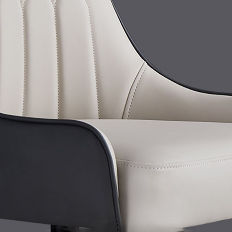 Dining Room Upholstered Chair Faux Leather Parsons Armless Chair