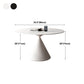 Contemporary Pedestal Dining Table Round Stone Furniture for Dining Room