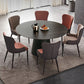 Contemporary Dining Round Table Sintered Stone Table with Metal Legs for Home Use Clearhalo 'Dining Tables & Seating' 'Dining Tables' 'dining_table' 'furn' 'furn_dining_table' 'Furniture' 'Kitchen & Dining Furniture' 1200x1200_f8d1a665-2931-4917-9103-9aea9108b5a0