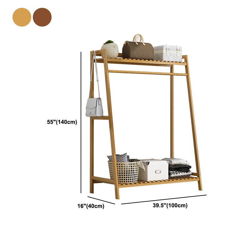 Modern Coat Rack Wooden Storage Shelf Coat Hanger Entryway Kit Clearhalo 'Entry & Mudroom Furniture' 'furn' 'furn_hall_tree_coat_racks' 'Furniture' 'Hall Trees & Coat Racks' 'hall_tree_coat_racks' 1200x1200_f8d356cd-306c-4c0d-b52e-517f7e409b8c