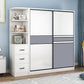 Freestanding Wood Frame Wardrobe Armoire Sliding Soft Close Doors Wardrobe Clearhalo 'Armoires & Wardrobes' 'armoires_wardrobes' 'Bedroom Furniture' 'furn' 'furn_armoires_wardrobes' 'Furniture' 1200x1200_f8d3ef25-532a-4fbe-b325-7dcd23bac932