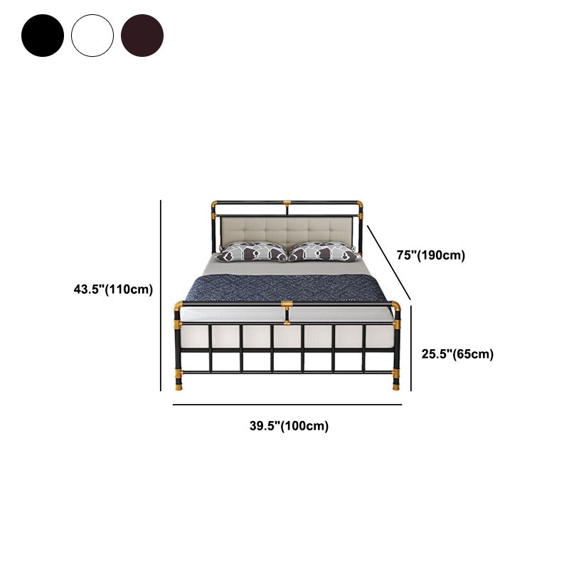 Mechón 43.3 "H Camino de marco de cama industrial de estilo industrial Cama de marco abierto