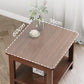 Mesa de esquina moderna de 4 patas Mesa al final del sofá de madera maciza con almacenamiento
