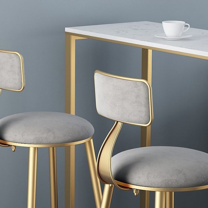 Glam Bar Table Artificial Marble Pub Table with Shelf for Living Room, Only Table Clearhalo 'Bar Furniture' 'Bar Tables' 'bar_tables' 'furn' 'furn_bar_tables' 'Furniture' 'furniture_bar_tables' 'Kitchen & Dining Furniture' 1200x1200_f8d5bfb6-8563-460a-a587-48d28a7bab46