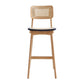 Rattan Modern Square Bar Stool Indoor Footrest Low Back Counter with Wood Legs Clearhalo 'Bar Furniture' 'Bar Stools' 'bar_stools' 'furn' 'furn_bar_stools' 'furniture_bar_stools' 'Kitchen & Dining Furniture' 'kitchen&dining_furn' 'kitchen' 'kitchen_furn' Furniture' 1200x1200_f8d5fd08-d241-4d7c-aad0-67e04af3dc17
