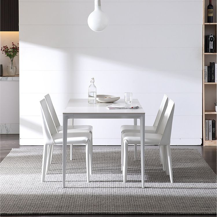 Designer Style 1/4/5/7 Pieces Rectangle Dining Set Sintered Stone Dining Table with Chairs Clearhalo 'Dining Room Sets' 'Dining Tables & Seating' 'dining_room_set' 'furn' 'furn_dining_room_set' 'Furniture' 'furniture_dining_room_set' 'Kitchen & Dining Furniture' 1200x1200_f8d7fa6b-d48c-4a50-a292-7f874d006849