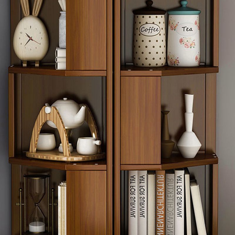 Moderne solide bamboe boekenkast stapelbare boekenplank voor thuiskantoor