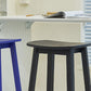 Industrial Style Bar-height Ash Solid Wood Backless Bar Stool