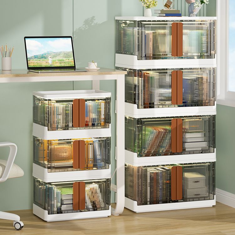 Contemporary Shelf Bookcase Folding Closed Back Plastic Bookcase Clearhalo 'Bookcases' 'furn' 'furn_bookcases' 'Furniture' 'Office Furniture' 1200x1200_f8d92d0c-d1a4-42cf-9fc7-3ef2d940d98b