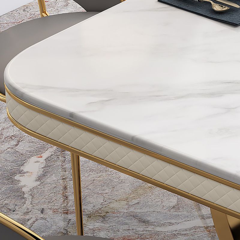 Modern 1/2/5/7 Pieces Dining Set Marble Dining Table with Leather Chairs Clearhalo 'Dining Room Sets' 'Dining Tables & Seating' 'dining_room_set' 'furn' 'furn_dining_room_set' 'Furniture' 'furniture_dining_room_set' 'Kitchen & Dining Furniture' 'kitchen&dining_furn' 'kitchen' 1200x1200_f8d98e87-1a9a-4aaa-aba6-6379662f4614