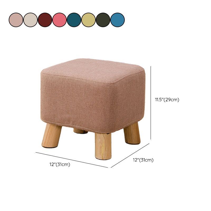 Fabric Standard Stool Contemporary Simple Square Upholstered Ottoman Clearhalo 'furn' 'furn_ottomans_poufs' 'Furniture' 'Living Room Furniture' 'Ottomans & Poufs' 'ottomans_poufs' 1200x1200_f8da78cc-19b5-4243-a7d3-b0c65777e222