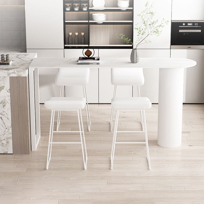 Contemporary Style Rectangle Bar Counter Table Dining Sintered Stone Table for Kitchen Clearhalo 'Bar Furniture' 'Bar Tables' 'bar_tables' 'furn' 'furn_bar_tables' 'Furniture' 'furniture_bar_tables' 'Kitchen & Dining Furniture' 1200x1200_f8dab30f-30fb-4f6b-abca-bd9c96e7619b