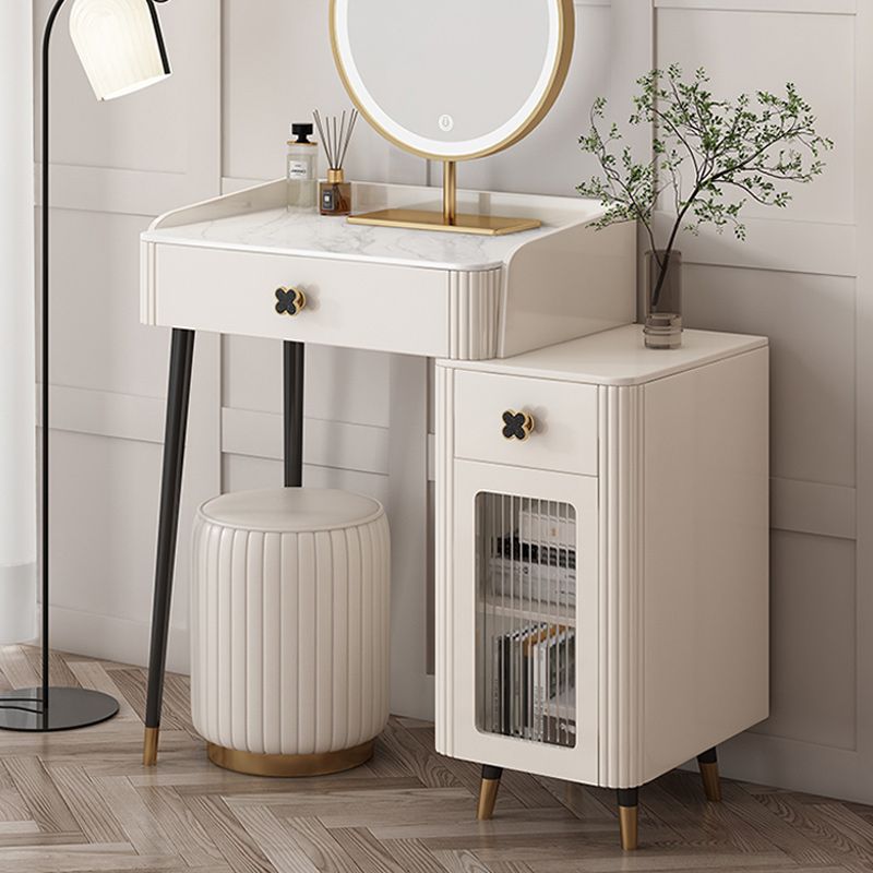 Contemporary Bedroom Storage Box Bright White Straight Feet Vanity Desk Clearhalo 'Bedroom Furniture' 'furn' 'furn_makeup_vanities' 'Furniture' 'Makeup Vanities' 'makeup_vanities' 1200x1200_f8db0473-2957-4264-b6a5-a19e4fc204e8