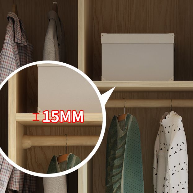 Contemporary Storage Cabinet Engineered Wood Wardrobe Armoire Clearhalo 'Armoires & Wardrobes' 'armoires_wardrobes' 'Bedroom Furniture' 'furn' 'furn_armoires_wardrobes' 'Furniture' 1200x1200_f8dcf390-6d33-4b2d-9eb7-e888c1fdc09a