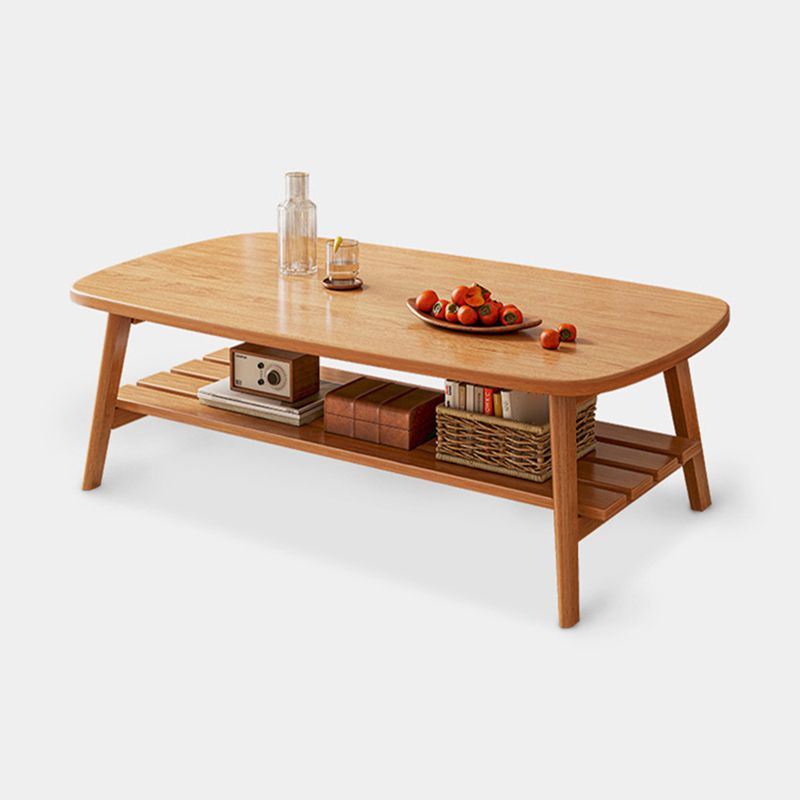 Rectangle Bunching Tables Solid Wood Coffee or End Table with Storage Shelf Clearhalo 'Coffee & Accent Tables' 'Coffee Tables' 'coffee_tables' 'furn' 'furn_coffee_tables' 'Furniture' 'Living Room Furniture' 1200x1200_f8dfa759-355a-4346-a294-9650c285f312