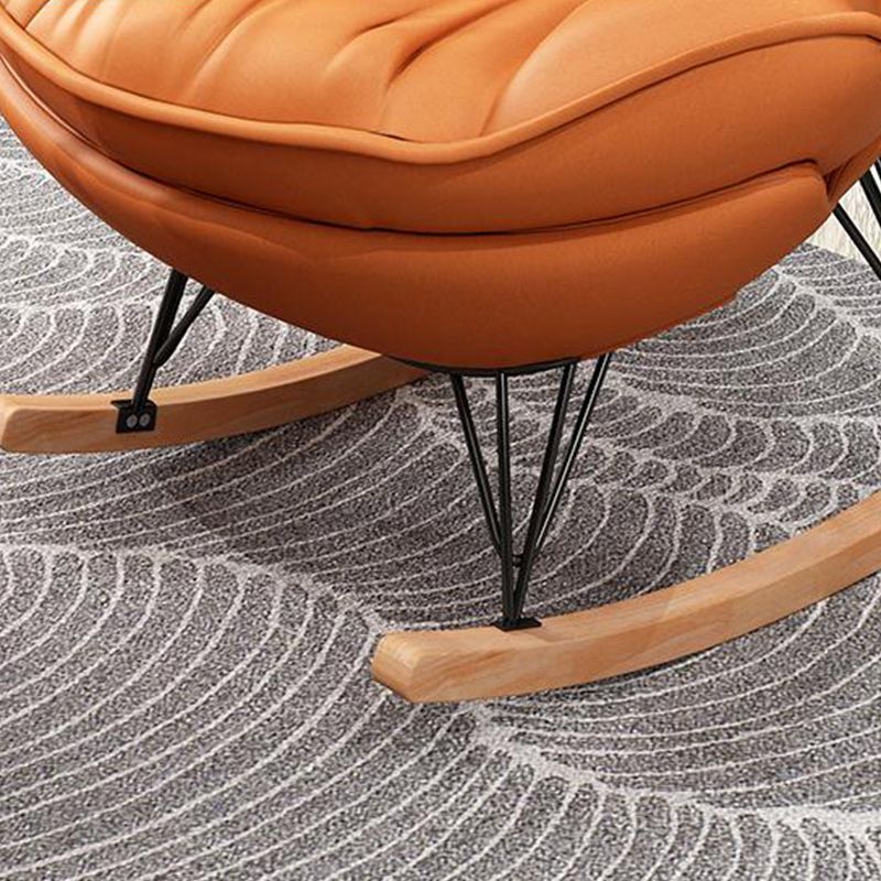 27.56 "L x 37.4" W x 34.65 "H Silla trasera sin brazo, reclinable moderno con otomana