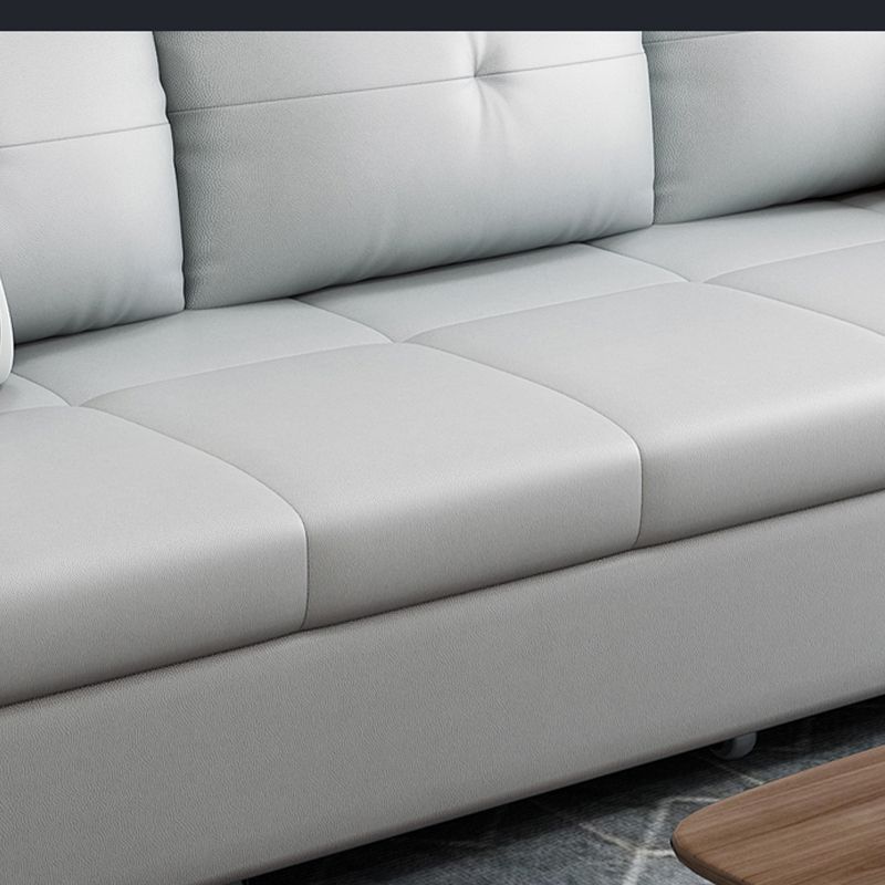 Square Arm Sofa with Loose Back Convertible Sleeper with Storage and Foldable Clearhalo 'furn' 'furn_sofas' 'Furniture' 'furniture_sofas' 'kitchen' 'kitchen_sofas' 'Living Room Furniture' 'Sofa' 'sofas' 1200x1200_f8e335b0-1d27-4ee8-8603-d7f43438cec6