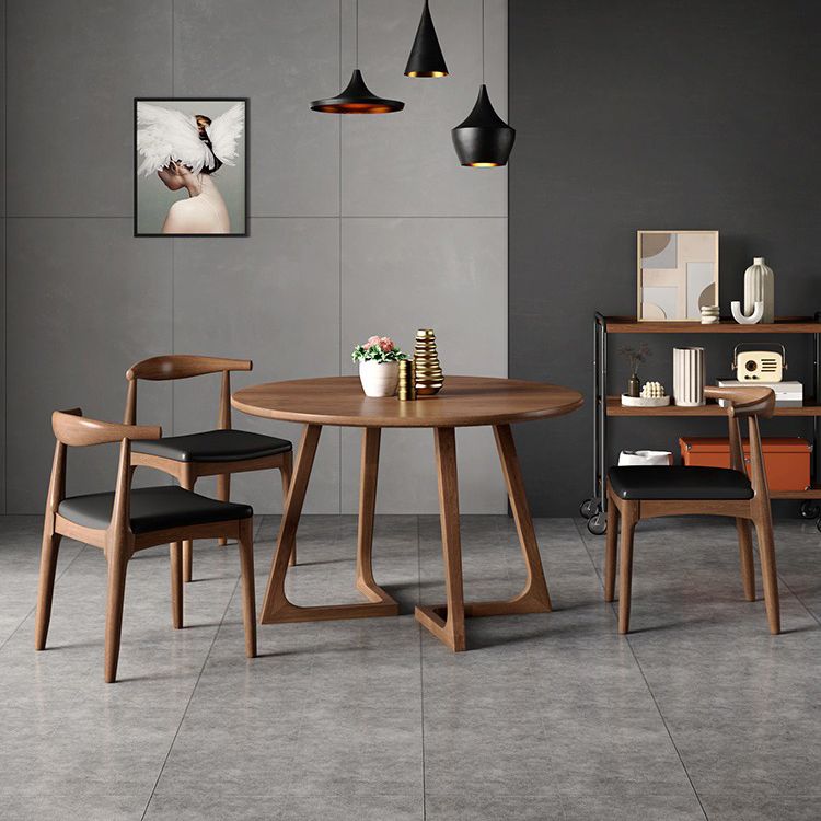 Kitchen Dinner Table Dining Room Round Wood Top Dining Table Clearhalo 'Dining Tables & Seating' 'Dining Tables' 'dining_table' 'furn' 'furn_dining_table' 'Furniture' 'Kitchen & Dining Furniture' 1200x1200_f8e4f0b3-58c5-48c3-9b6b-af04ddfa2524