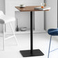 Industrial Solid Wood Bar Dining Table Steel Single Pedestal Bistro Table Fixed Table Clearhalo 'Bar Furniture' 'Bar Tables' 'bar_tables' 'Furniture' 'furniture_bar_tables' 'Kitchen & Dining Furniture' 'kitchen&dining_furn' 'kitchen' 1200x1200_f8e552b7-80aa-4dc4-98c4-b504594f4455