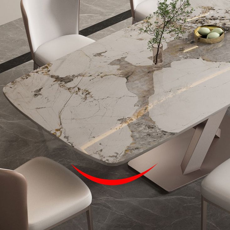 Modern Dining Set 1/2/5/7 Pcs Sintered Stone Dining Table with Chairs Clearhalo 'Dining Room Sets' 'Dining Tables & Seating' 'dining_room_set' 'furn' 'furn_dining_room_set' 'Furniture' 'Kitchen & Dining Furniture' 1200x1200_f8e5ea2e-1617-4fad-80a7-06b27ec5939d