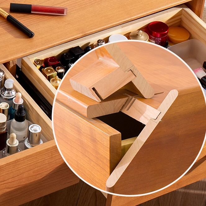 Tocador contemporáneo dormitorio de cerezo espejo iluminado tocador de maquillaje de pie