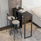 Modern Sintered Stone Top Double Pedestal Bar Table for Kitchen Dining Room