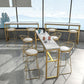 Faux Marble Bar Table Set Glam Style 1/3/5 Pieces Rectangle Counter Table Clearhalo 'Bar Furniture' 'furn' 'furn_home_bar_bar_sets' 'Furniture' 'Home Bars & Bar Sets' 'home_bar_bar_sets' 'Kitchen & Dining Furniture' 1200x1200_f8e9eb1c-9f4d-4bd9-8285-0ec9b8fa26e9