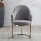 Glam Velvet Dining Room Chairs Upholstered Arm Chair for Restaurant Use