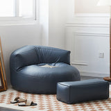 Sedia posteriore fissa moderna sedia a bracciole senza braccio in pelle solida