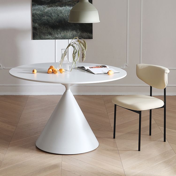 Contemporary Style Dining Table Stone Round Table with Pedestal Base Clearhalo 'Dining Tables & Seating' 'Dining Tables' 'dining_table' 'furn' 'furn_dining_table' 'Furniture' 'Kitchen & Dining Furniture' 1200x1200_f8ed2a14-9d3a-4851-b56a-dd833504ba49