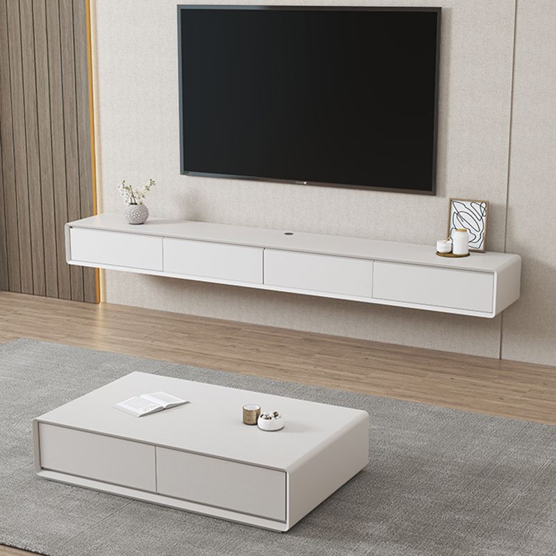 Modern White TV Console Wall Mounted Wood Media Console with Drawers Clearhalo 'furn' 'furn_tv_stands_entertainment_centers' 'Furniture' 'Living Room Furniture' 'TV Stands & Entertainment Centers' 'TV Stands & Media Storage Furniture' 'tv_stands_entertainment_centers' 1200x1200_f8f005e7-446b-4dfd-9894-f42ef36bfa7d