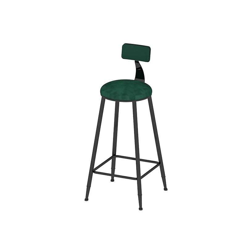 Low Back Dining Stools Round Upholstered Bar Stools with Footrest Clearhalo 'Bar Furniture' 'Bar Stools' 'bar_stools' 'furn' 'furn_bar_stools' 'Furniture' 'Kitchen & Dining Furniture' 1200x1200_f8f10d96-1fa5-43d4-8371-0942a2f29e8d