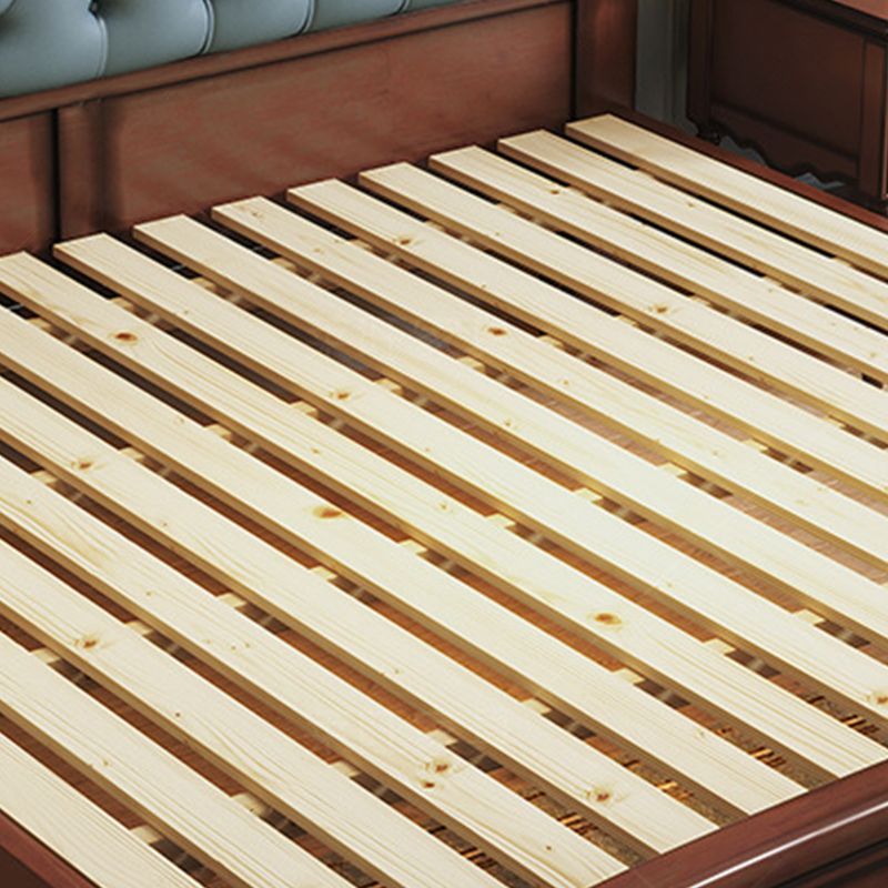 84,65 inch breed eigentijds paneelbed espresso standaardbed met hoofdeinde