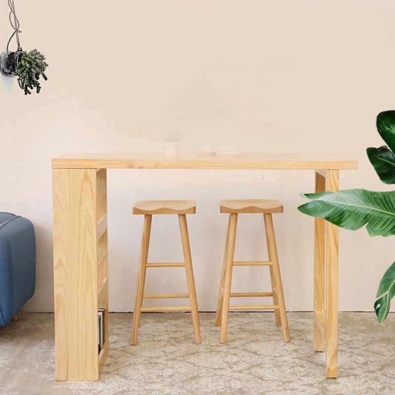 Rectangle Wood Top Counter Table 42-inch Height Contemporary Bar Table Clearhalo 'Bar Furniture' 'Bar Tables' 'bar_tables' 'furn' 'furn_bar_tables' 'Furniture' 'furniture_bar_tables' 'Kitchen & Dining Furniture' 1200x1200_f8f2c9a3-d0c2-48d2-94cf-507aaa6e2a94