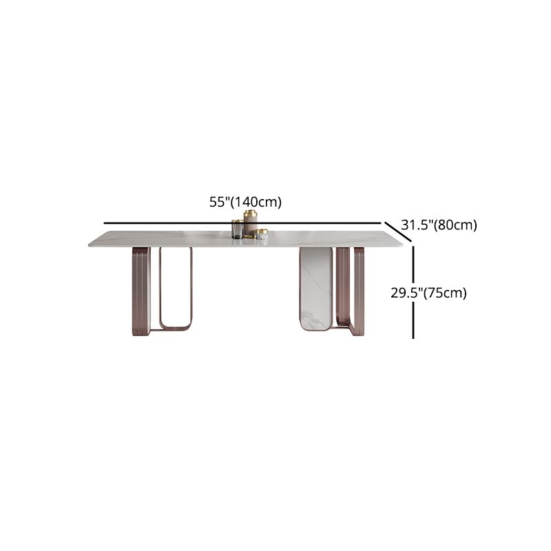 Luxury Sintered Stone Dining Set 1/2/5/6/7 Pieces Rectangle Dining Table with Chairs Clearhalo 'Dining Room Sets' 'Dining Tables & Seating' 'dining_room_set' 'furn' 'furn_dining_room_set' 'Furniture' 'furniture_dining_room_set' 'Kitchen & Dining Furniture' 1200x1200_f8f356d5-2ac9-4454-ab30-5a87ecf106da