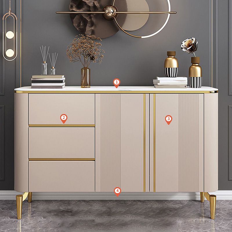 Armadi glam per pranzo buffet a 3 cassetto e sideboard a buffet a 2 porte