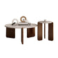 Modern 3 Legs Coffee Table Slate Round Coffee Cocktail Table