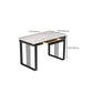 Modern Style White Office Task Desk Rectangular Shape Writing Desk with 2 Legs Clearhalo 'furn' 'furn_office_desk' 'Furniture' 'Office Desks' 'Office Furniture' 'office_desk' 1200x1200_f8f46567-fa49-4cc2-be56-eb381d1424ad