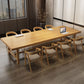 Rectangle Casual Dining Table Wood Color Trestle Base Table with Pinewood Solid Wood Clearhalo ' dining_table' 'Dining Tables & Seating' 'Dining Tables' 'furn' 'furn_dining_table' 'Furniture' 'furniture_dining_table' 'Kitchen & Dining Furniture' 'kitchen&dining_furn' 'kitchen' 'kitchen_dining_table' 1200x1200_f8f49a38-1dad-4628-8f70-5fb68bf74c27