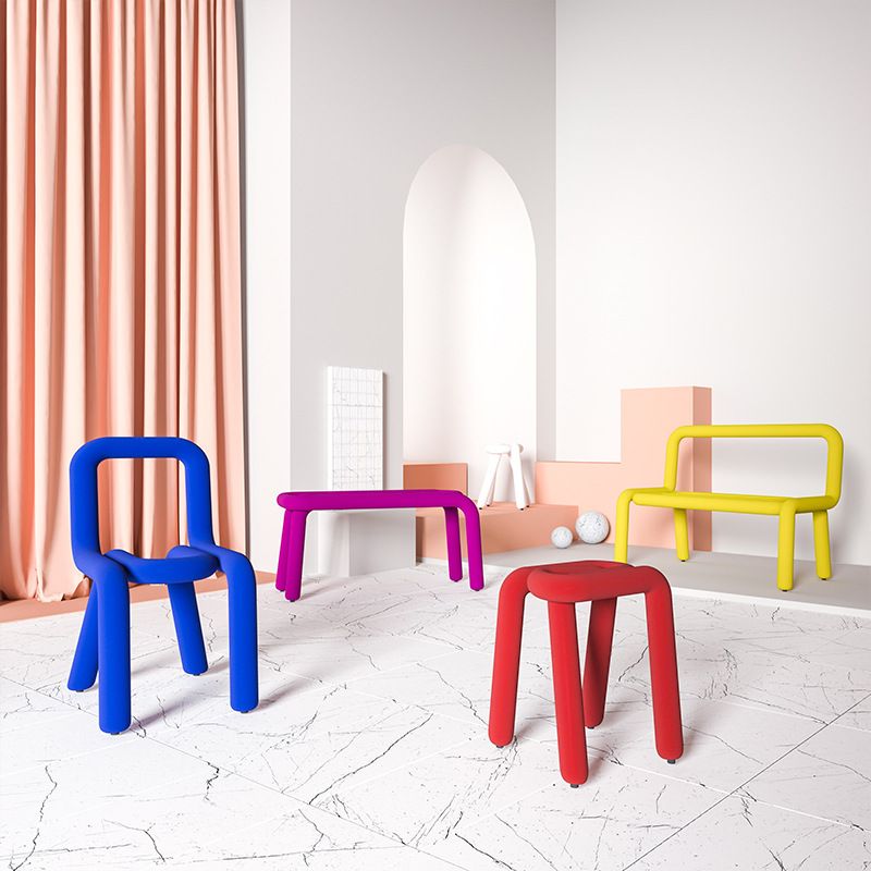 Colorful Modern Style Restaurant Side Chair Flannel Open Back Dining Chair Clearhalo ' kitchen&dining_furn' 'Dining Chairs' 'Dining Tables & Seating' 'dining_chair' 'furn' 'furn_dining_chair' 'Furniture' 'furniture_dining_chair' 'Kitchen & Dining Furniture' 'kitchen' 1200x1200_f8f49a60-144c-48f3-9641-c38d8d66a672